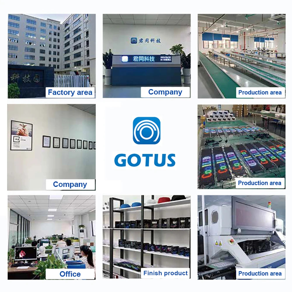 GOTUS LED Matrix Panel,Scrolling Bright Advertising LED Sign,LED Car Sign With Remote Control and Bluetooth Application Control