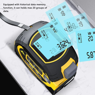 3 in 1 Laser Rangefinder with LCD Display and Tape Measure - Smarsty