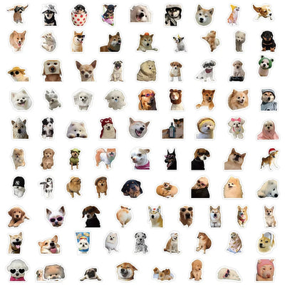 10/50/100pcs Funny Dog Stickers Cartoon Cute Decals Toy Stationery Guitar Phone Bicycle Laptop Luggage Car Graffiti Kids Sticker - Smarsty