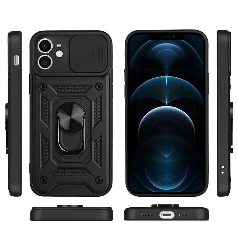 Rugged IPhone Defender Case With Camera Lens Protector - Smarsty