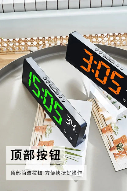 Voice Control LED Alarm Clock with Temperature Display - Smarsty