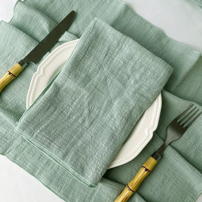 Set of 6 Cotton Dinner Napkins for Elegant Table Decor - Smarsty