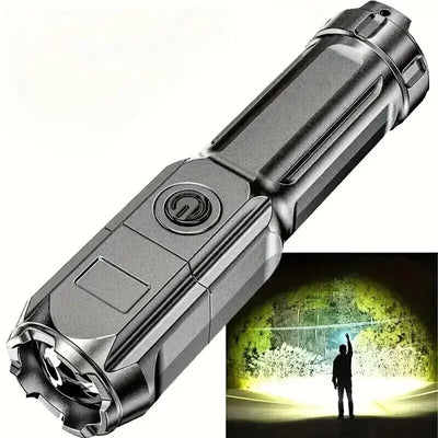 Powerful LED Flashlight Rechargeable USB Waterproof Zoom Fishing Hunting Camping 100,00 Lumen Tactical Flashlight LED Torch
