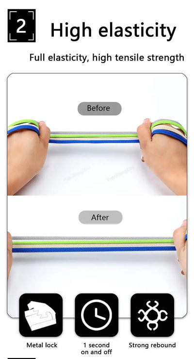 No tie Shoe laces Elastic laces Sneakers Flat Shoelaces without ties Quick Shoelace for Shoes Kids Adult One Size fits All Shoes - Smarsty