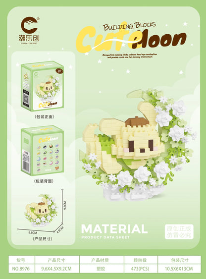 Mini Dog Cat panda raccoon Cute Pet Small Building Block Model Series Ornaments Children's Toy Christmas Birthday Gifts for Kids by Smarsty