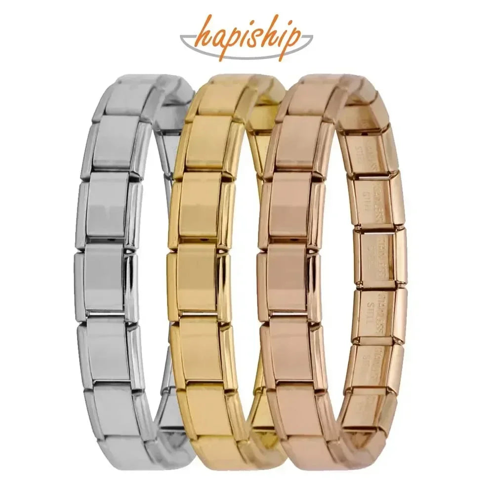 Hapiship Women's Italian Stainless Steel Charm Bracelet - Smarsty