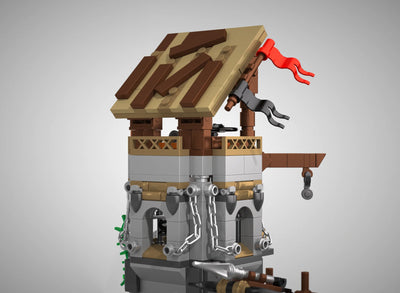 2568PCS Medieval Knight's Fortress Building Blocks Street View MOC Bricks Model Toys Sets Assembly Ornament Ideal Holiday Gifts