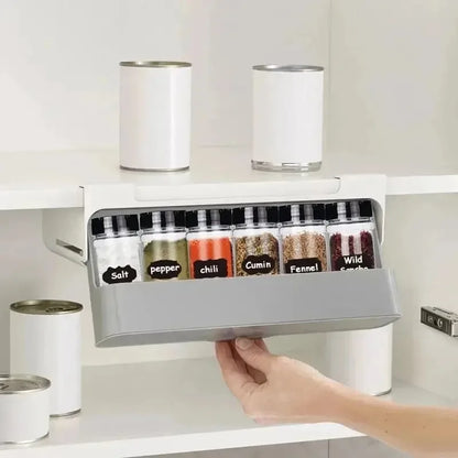 Plastic Seasoning Bottle Storage Rack Kitchen Seasoning Bottle Punch-free Adjustable Multi-functional Seasoning Jar Set