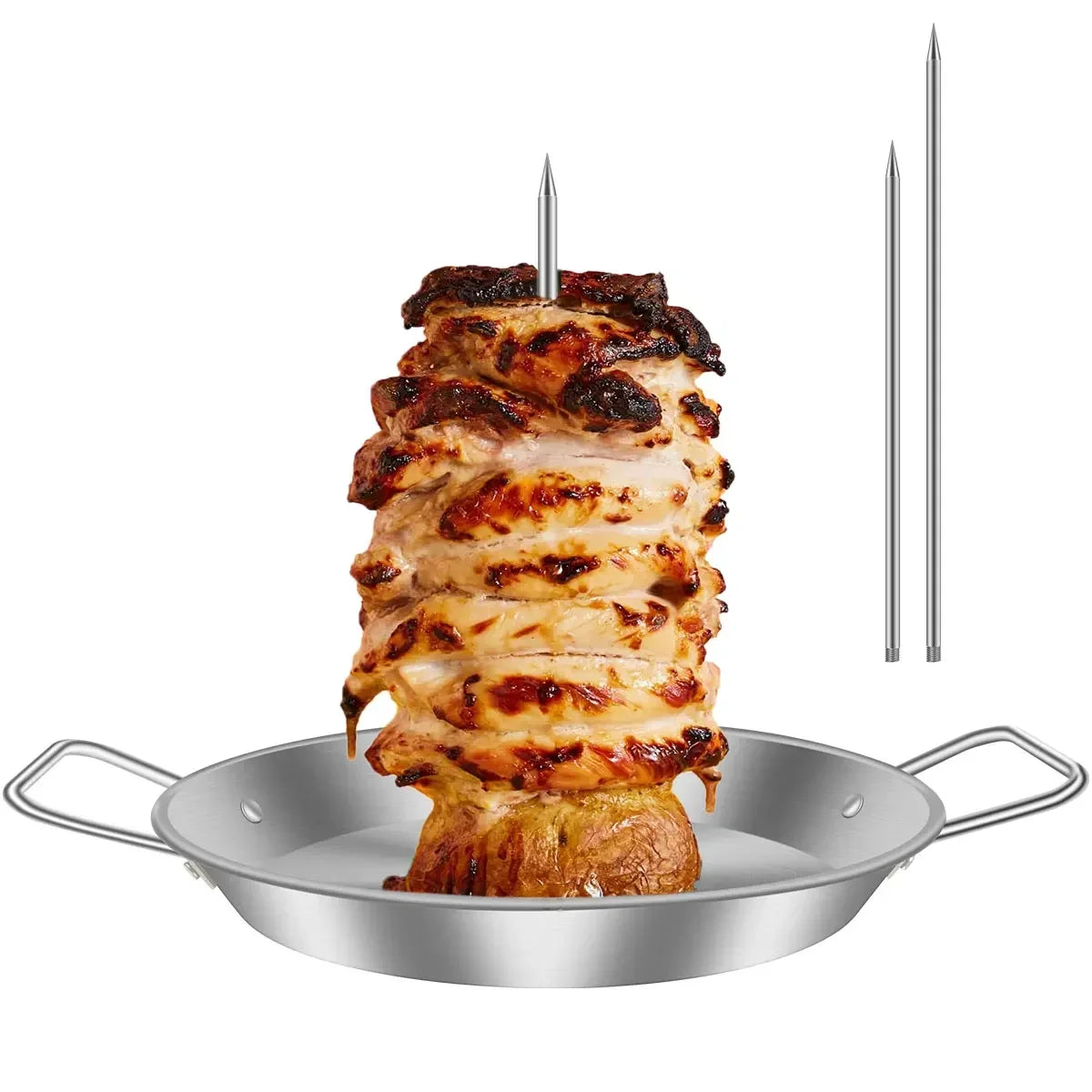 Stainless Steel Vertical Meat Skewer Grill Rack - Smarsty