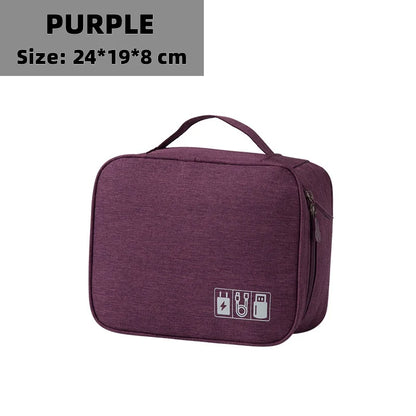 Travel Electronics Storage Bag With High Capacity Cables - Smarsty