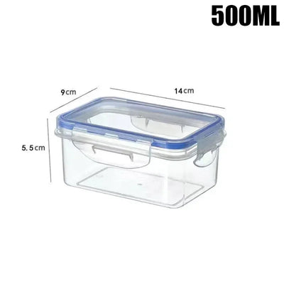 Kitchen Refrigerator Sealed Rectangular Refrigerator Storage Box with Lid Plastic Crisper Microwave-heated Lunch Box Storage Box by Smarsty