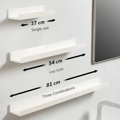 Multifunction Wall Mounted Storage Rack Self Adhesive No-drill Shelves Wall for Kitchen Bathroom C6UE by Smarsty