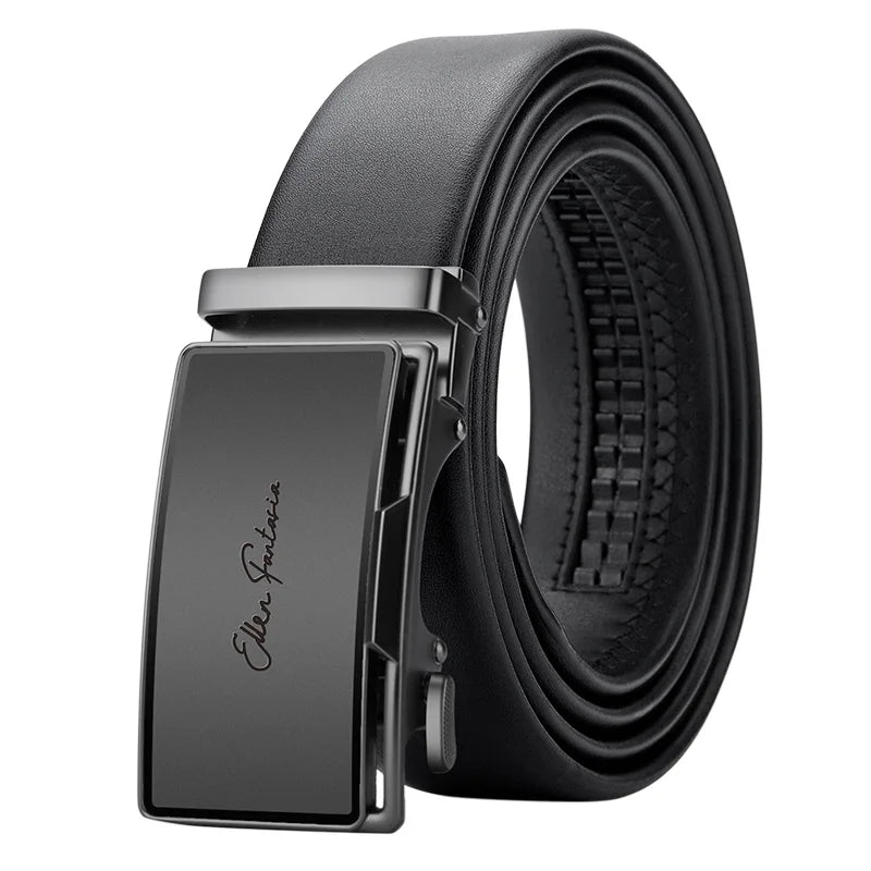 OYIFAN Genuine Leather Men Belt Adjustable Automatic Buckle - Smarsty