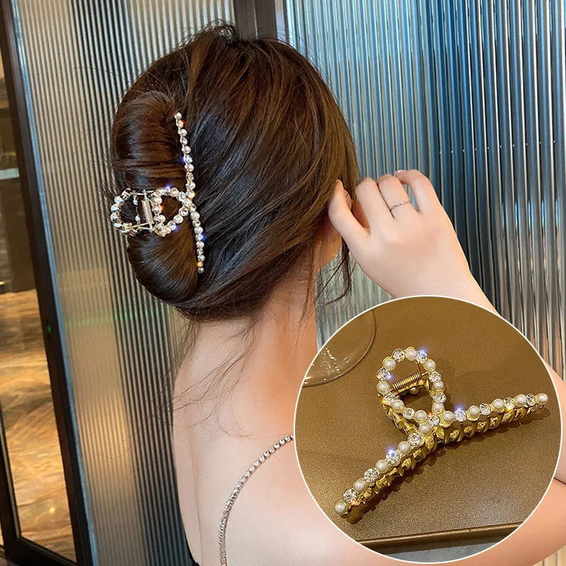 Korean Geometric Metal Hair Clip Durable Alloy Claw - Smarsty