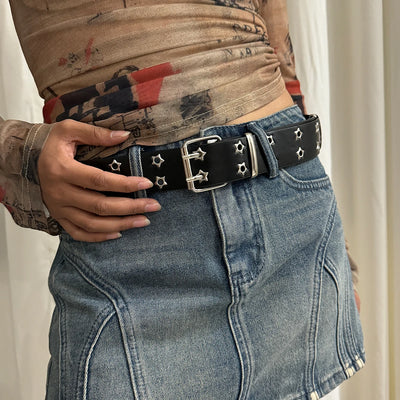 Unisex Punk Hip Hop Belt Large Size Double Hole - Smarsty