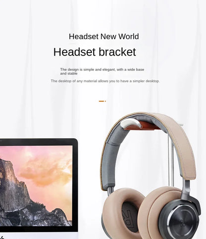 Curved Aluminum Headphone Stand with Sturdy Base - Smarsty