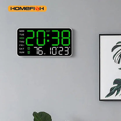 Giant Intelligent Digital Wall Clock With Temperature Display - Smarsty