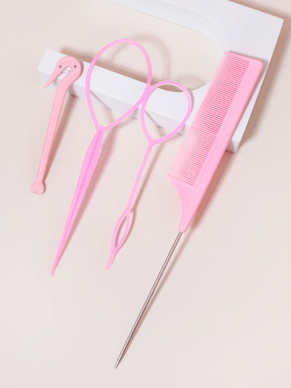4-Piece Hair Styling Accessories Set with Braid Tool - Smarsty