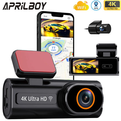 4K Dash Cam Ultra HD Car Front Night Vision Parking - Smarsty
