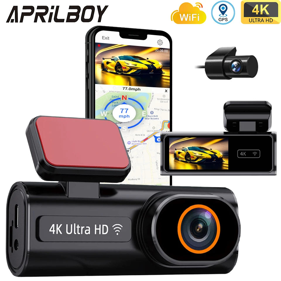 4K Dash Cam Ultra HD Car Front Night Vision Parking - Smarsty