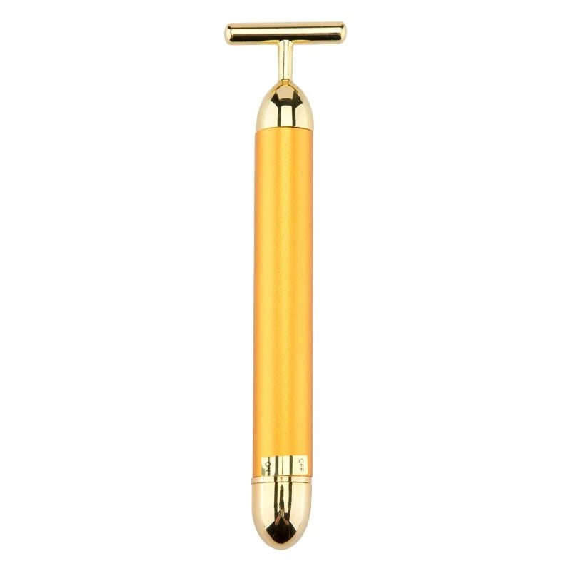 24K Gold Electric Face Roller for Youthful Skin - Smarsty