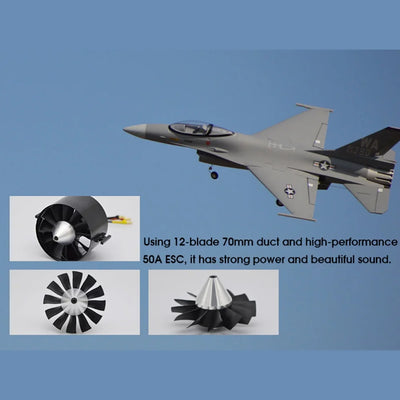 Hookll 710mm EDF Plane Jet F16 Fighting Falcon 70mm Ducted Aircraft RC Airplane KIT/PNP