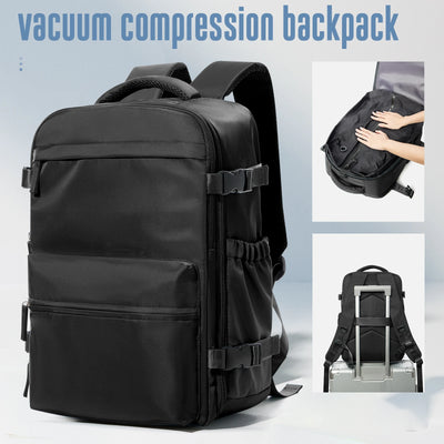 Vacuum Backpack Travel Bag for Men Large Capacity Backpack Business Laptop Backpack Women Men Expandable Backpack School Bag - Smarsty