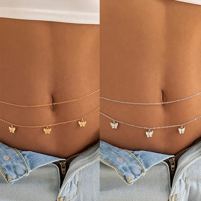 Classic Retro Butterfly Belly Chain for Women - Smarsty