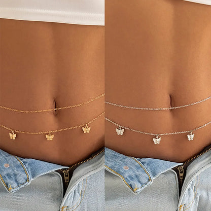 Classic Retro Butterfly Belly Chain for Women - Smarsty