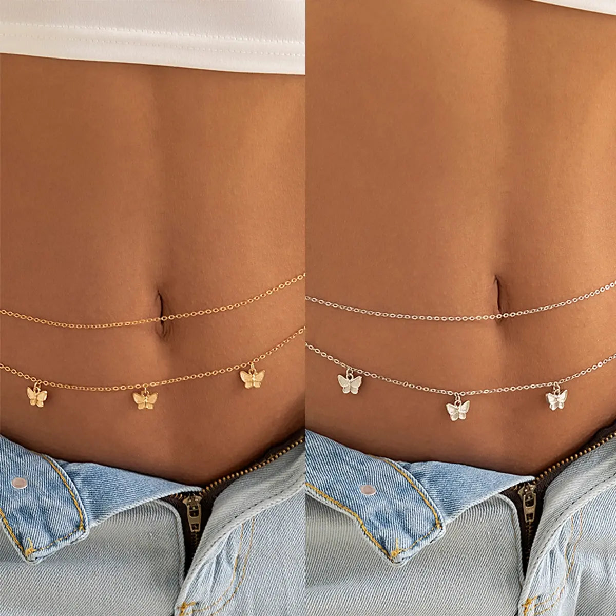 Classic Retro Butterfly Waist Belly Chain for Women - Smarsty