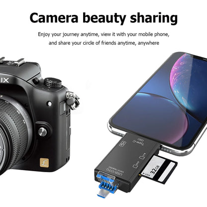 6 IN 1 USB/Micro USB/Type C To SD TF Card Adapter 480Mbps OTG SD/TF Card Reader USB 3.0 USB C Card Reader Laptop PC Accessories