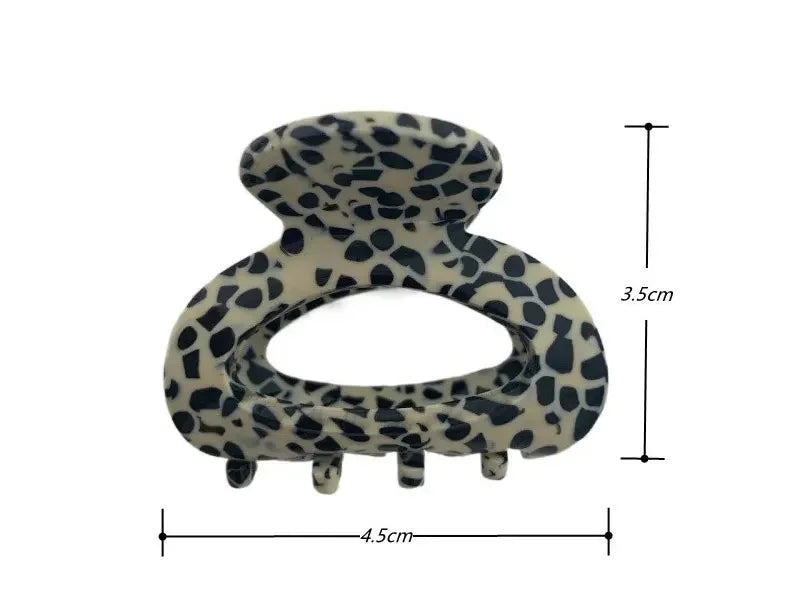Small Acetate Hair Claw Clips Elegant Colorful Hollow - Smarsty