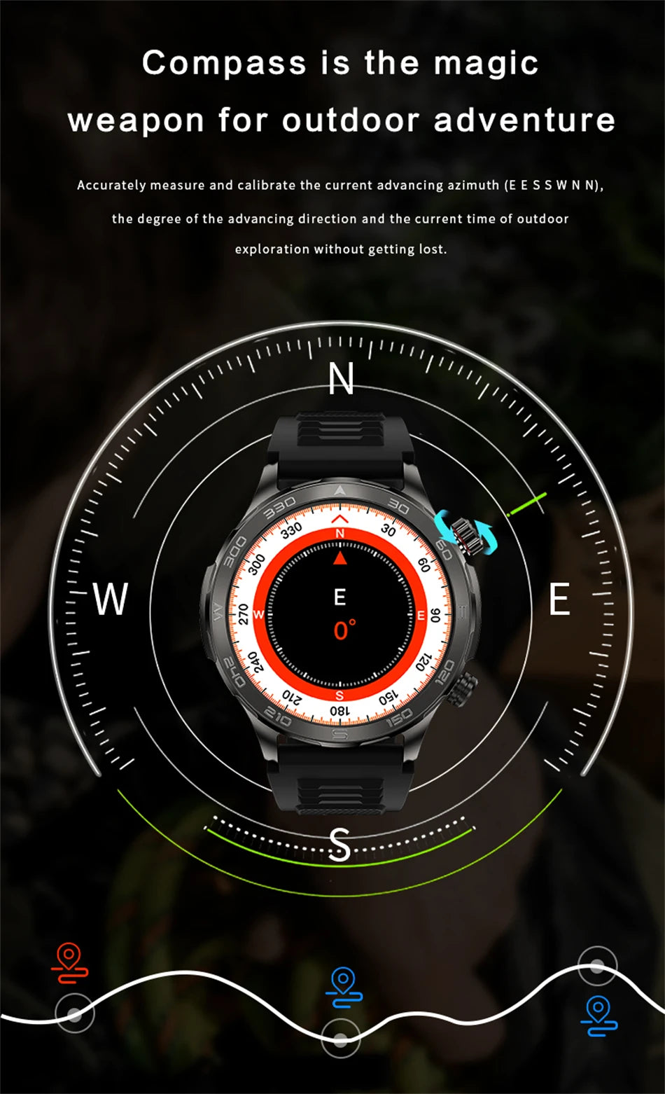 Bluetooth Call Smart Watch For Men With GPS Waterproof - Smarsty