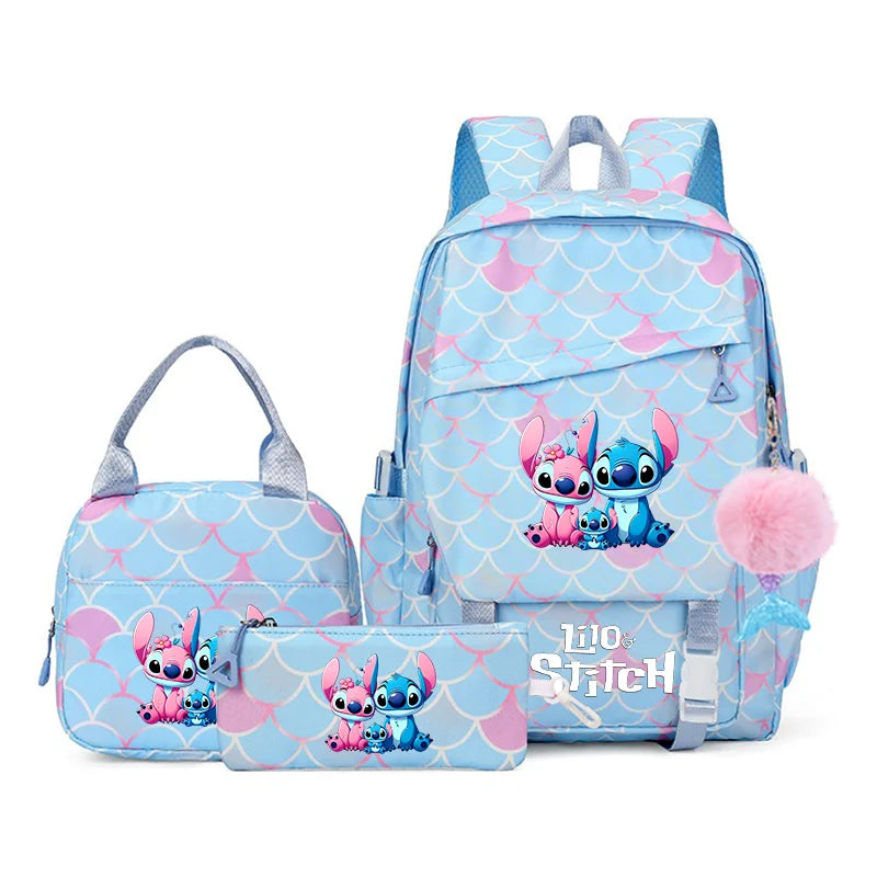 Lilo Stitch Kids Backpack Set 3 Piece Kawaii School Bags - Smarsty