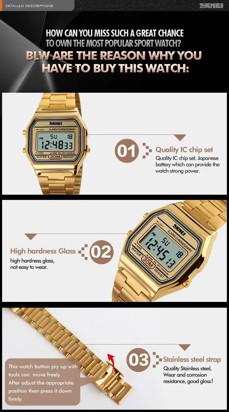 SKMEI 1123 Waterproof Digital Sports Watch for Men - Smarsty