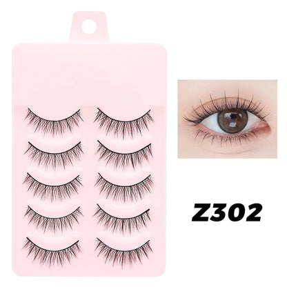 DINGSEN 5 Pairs Soft Natural Long False Eyelashes - Smarsty