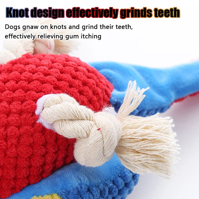 Indestructible Plush Parrot Dog Toy for All Dogs - Smarsty