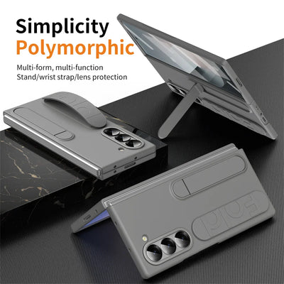 Premium Galaxy Z Fold Hand Strap Case With Folding Stand - Smarsty