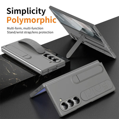 Premium Galaxy Z Fold Hand Strap Case With Folding Stand - Smarsty