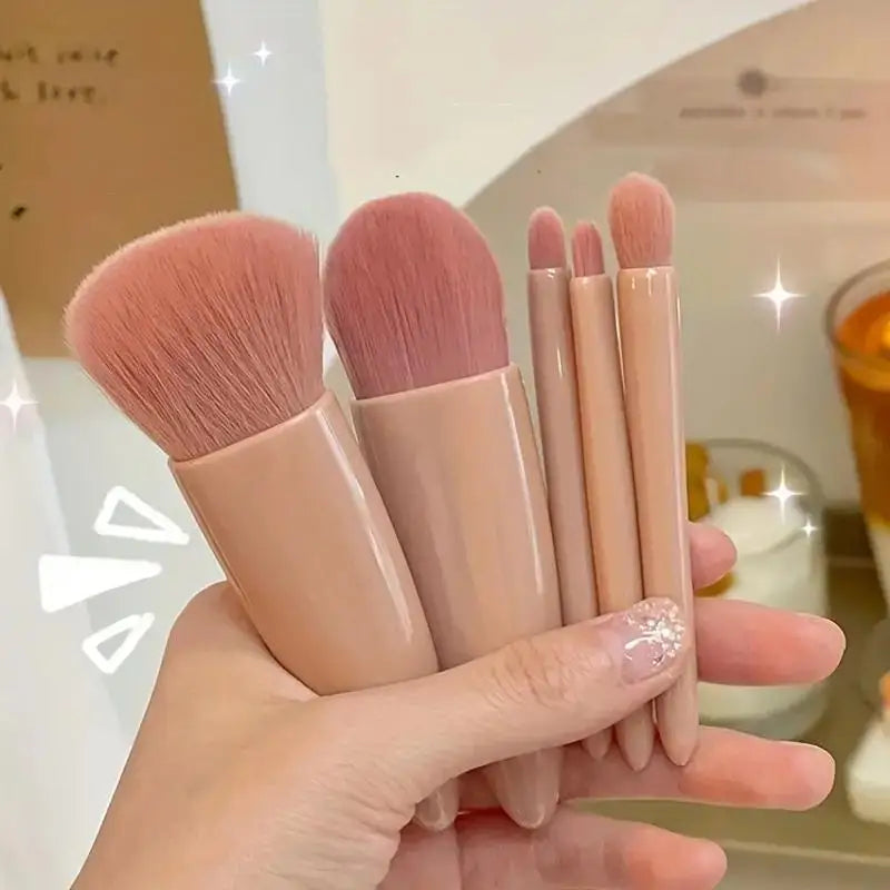 Travel Size Makeup Brushes Set with Case and Mirror - Smarsty