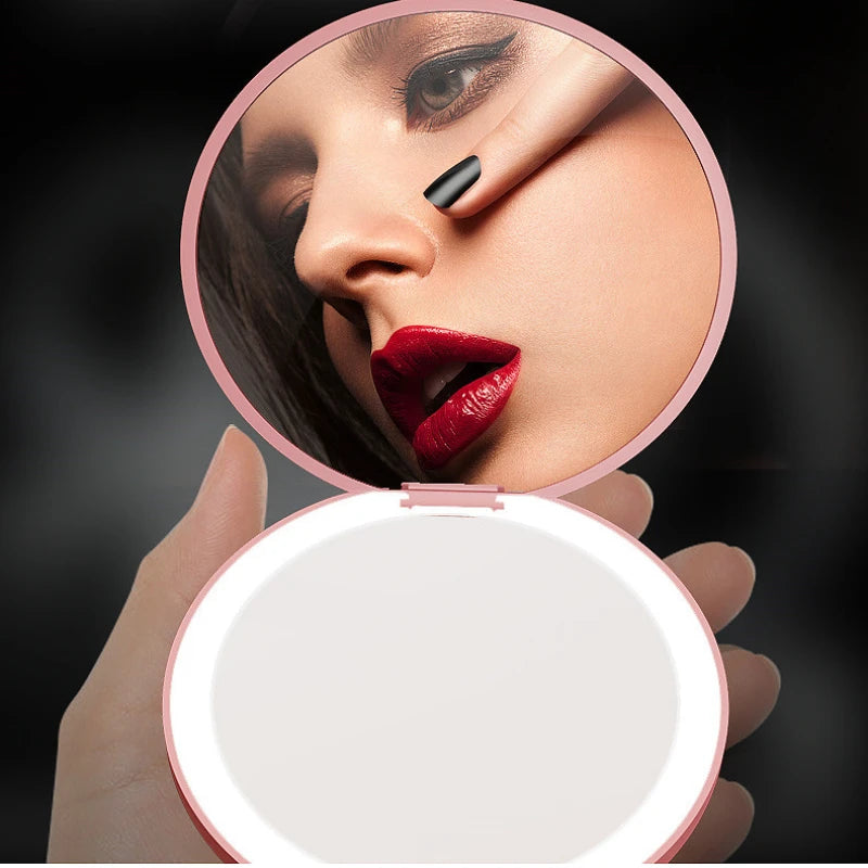 Personalized LED Lighted Compact Makeup Mirror For Women - Smarsty