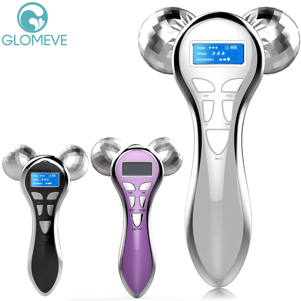 4D EMS Face Massager Roller for Lifting and Anti-Aging - Smarsty