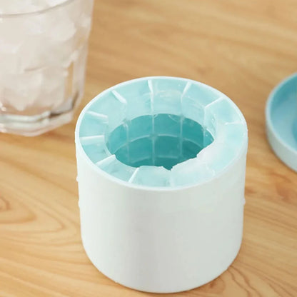 Food grade silicone cylindrical ice tray ice making mold for household kneading, ice storage box, ice cup, quick freezing (small