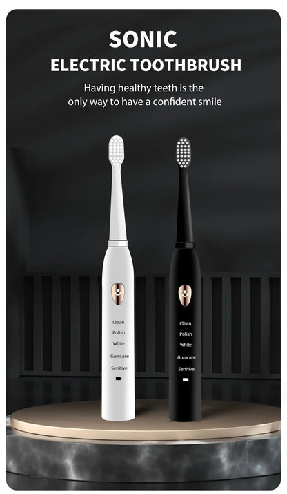 Jianpai Waterproof Acoustic Electric Toothbrush with 5 Gear Modes - Smarsty