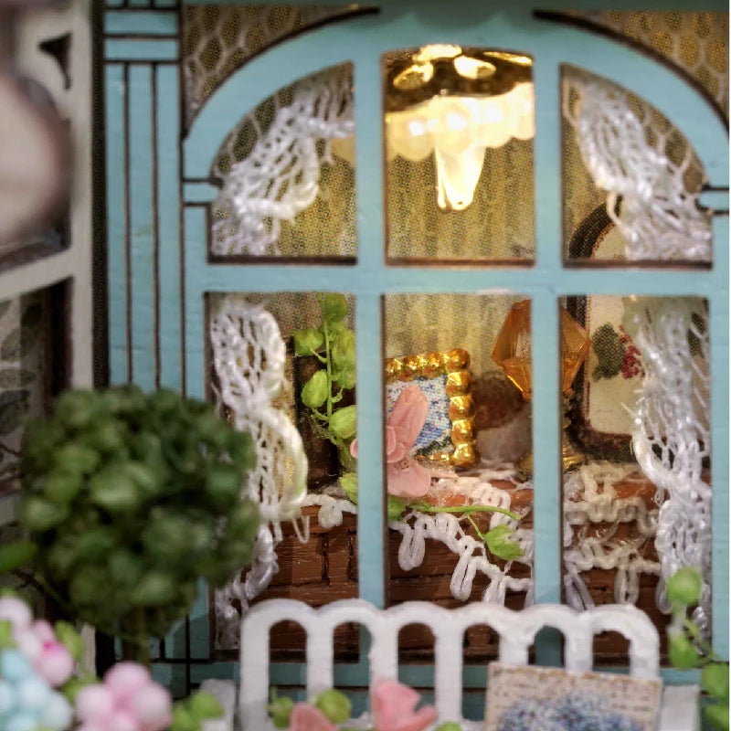 Wooden Miniature Doll House 3D Puzzle Assembly Building Model Kit Small Room Toys Home With Furniture Lighting Wooden Craft Gift