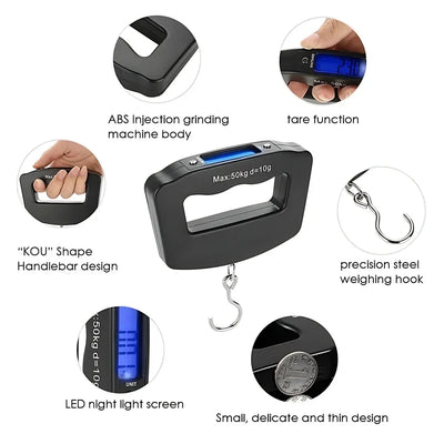 Digital Luggage Scale with Backlit Display for Travel - Smarsty