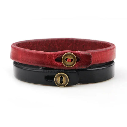 Punk Hip Hop Leather Skull Bracelet for Unisex Fashion - Smarsty