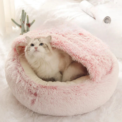 Cozy Plush Cat Bed for Warm Comfortable Sleep - Smarsty