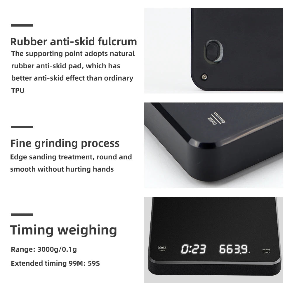 High Precision Digital Coffee Scale with Timer - Smarsty