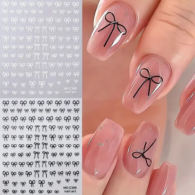 Mini Bowknot Nail Art Stickers for Creative Decoration - Smarsty
